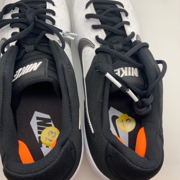 Nike Air Zoom Dragon Low Men\'s Metal Baseball Cleats White/Black Size 13